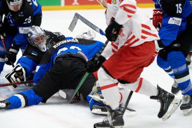TYCHY, POLAND - 26 Nisan 2022: IIHF 2022 Buz Hokeyi Dünya Şampiyonası Div 1B Polonya - Estonya