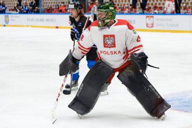 TYCHY, POLAND - 26 Nisan 2022: IIHF 2022 Buz Hokeyi Dünya Şampiyonası Div 1B Polonya - Estonya