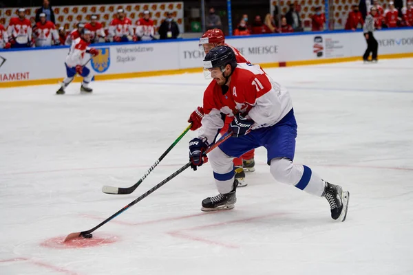 Tychy Poland エイプリル29 2022 Iihf 2022アイスホッケー世界選手権部門1Bセルビアのホッケー試合 ポーランド — ストック写真