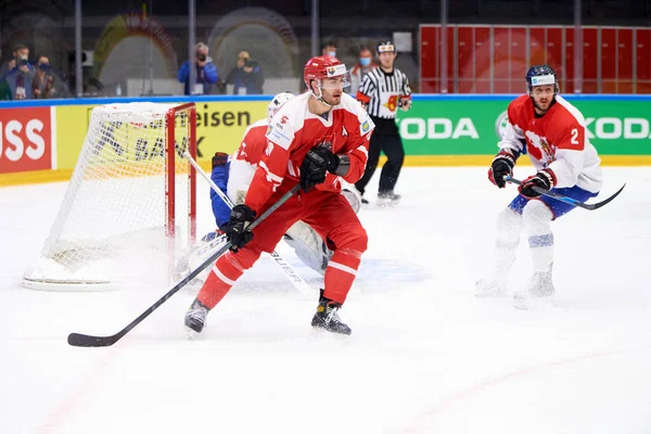 TYCHY, POLAND - 29 Nisan 2022: IIHF 2022 Buz Hokeyi Dünya Şampiyonası Div 1B Sırbistan - Polonya