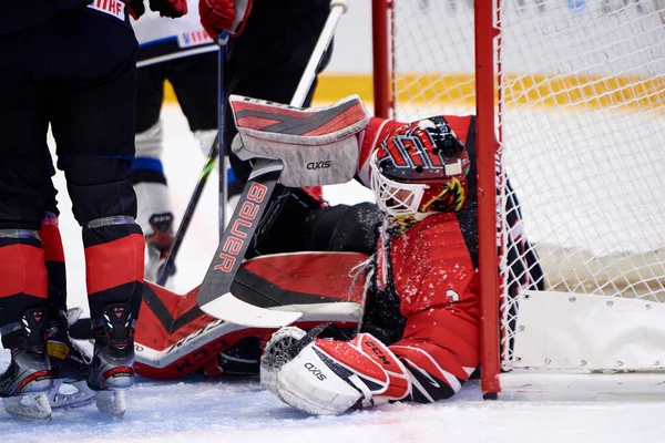 Tychy Polonia Abril 2022 Partido Hockey Sobre Hielo Iihf 2022 —  Fotos de Stock