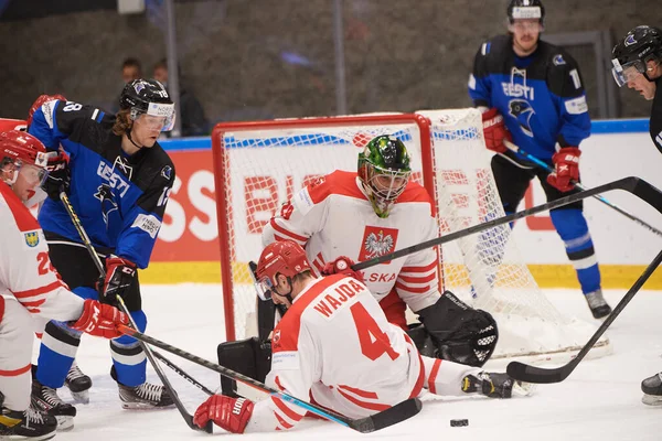 TYCHY, POLAND - 26 Nisan 2022: IIHF 2022 Buz Hokeyi Dünya Şampiyonası Div 1B Polonya - Estonya