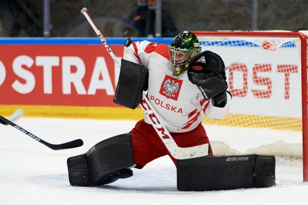TYCHY, POLAND - 26 Nisan 2022: IIHF 2022 Buz Hokeyi Dünya Şampiyonası Div 1B Polonya - Estonya