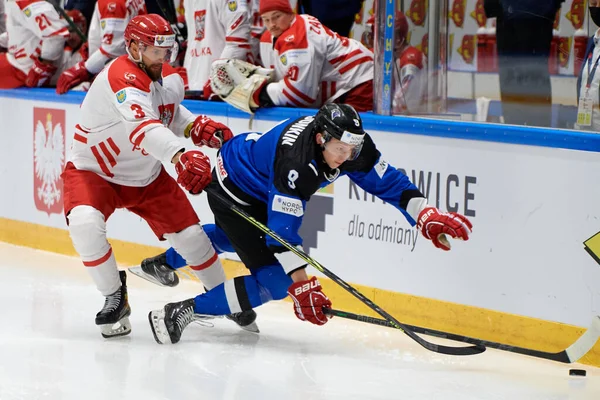 Tychy Polónia Abril 2022 Partida Hóquei Gelo Campeonato Mundial Hóquei — Fotografia de Stock