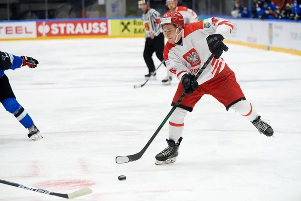 TYCHY, POLAND - 26 Nisan 2022: IIHF 2022 Buz Hokeyi Dünya Şampiyonası Div 1B Polonya - Estonya