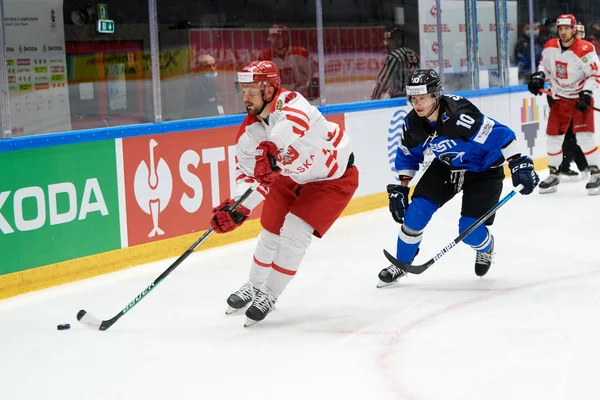 Tychy Polen April 2022 Hockeywedstrijd Van Iihf 2022 Ice Hockey — Stockfoto