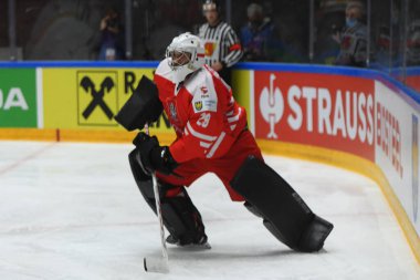 TYCHY, POLAND - 29 Nisan 2022: IIHF 2022 Buz Hokeyi Dünya Şampiyonası Div 1B Polonya - Japonya