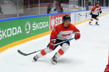TYCHY, POLAND - 29 Nisan 2022: IIHF 2022 Buz Hokeyi Dünya Şampiyonası Div 1B Polonya - Japonya
