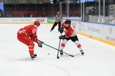 TYCHY, POLAND - 29 Nisan 2022: IIHF 2022 Buz Hokeyi Dünya Şampiyonası Div 1B Polonya - Japonya