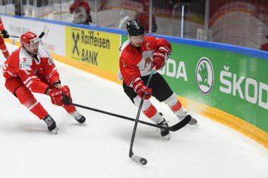 TYCHY, POLAND - 29 Nisan 2022: IIHF 2022 Buz Hokeyi Dünya Şampiyonası Div 1B Polonya - Japonya