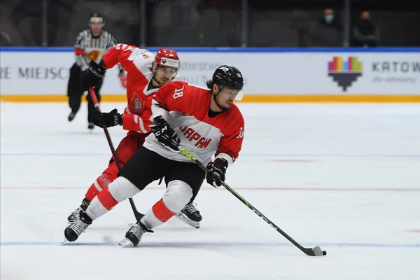 Tychy Polska Kwietnia 2022 Mecz Hokejowy Iihf 2022 Ice Hockey — Zdjęcie stockowe