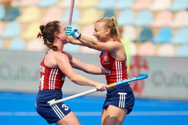 MONCHEGLADBACH, GERMANY - 5 Mayıs 2022: Almanya ve İngiltere arasında SparkassenPark 'ta oynanan FIH Pro League maçı