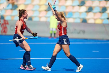 MONCHEGLADBACH, GERMANY - 5 Mayıs 2022: Almanya ve İngiltere arasında SparkassenPark 'ta oynanan FIH Pro League maçı