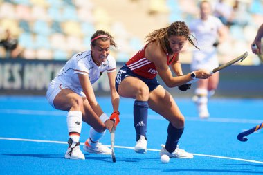 MONCHEGLADBACH, GERMANY - 5 Mayıs 2022: Almanya ve İngiltere arasında SparkassenPark 'ta oynanan FIH Pro League maçı