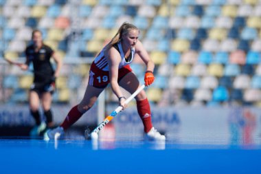 MONCHEGLADBACH, GERMANY - 4 Mayıs 2022: Almanya ve İngiltere arasında SparkassenPark 'ta oynanan FIH Pro League maçı