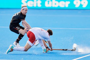 MONCHEGLADBACH, GERMANY - 4 Mayıs 2022: Almanya ve İngiltere arasında SparkassenPark 'ta oynanan FIH Pro League Men maçı
