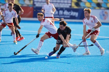 MONCHEGLADBACH, GERMANY - MAY 4, 2022: the FIH Pro League Men game between the Germany and England at the SparkassenPark