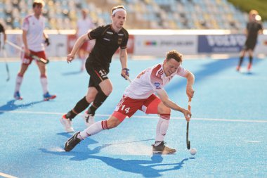 MONCHEGLADBACH, GERMANY - 4 Mayıs 2022: Almanya ve İngiltere arasında SparkassenPark 'ta oynanan FIH Pro League Men maçı