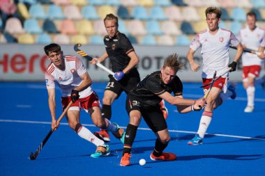 MONCHEGLADBACH, GERMANY - 4 Mayıs 2022: Almanya ve İngiltere arasında SparkassenPark 'ta oynanan FIH Pro League Men maçı