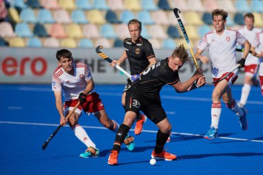 MONCHEGLADBACH, GERMANY - 4 Mayıs 2022: Almanya ve İngiltere arasında SparkassenPark 'ta oynanan FIH Pro League Men maçı