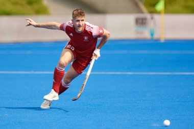 MONCHEGLADBACH, GERMANY - MAY 5, 2022: the FIH Pro League game between the Germany and England at the SparkassenPark