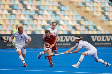 MONCHEGLADBACH, GERMANY - 5 Mayıs 2022: Almanya ve İngiltere arasında SparkassenPark 'ta oynanan FIH Pro League maçı