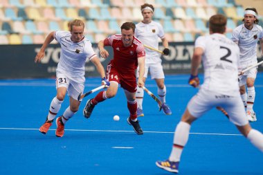 MONCHEGLADBACH, GERMANY - 5 Mayıs 2022: Almanya ve İngiltere arasında SparkassenPark 'ta oynanan FIH Pro League maçı