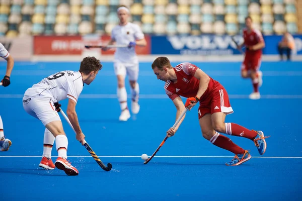 MONCHEGLADBACH, GERMANY - MAY 5, 2022: the FIH Pro League game between the Germany and England at the SparkassenPark