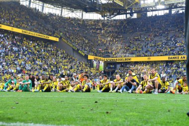 DORTMUND, GERMANY - 14 Mayıs 2022: Borusya için sezon dışı. Bundesliga Borussia Dortmund-Hertha Berlin maçı Signal Iduna Park 'ta