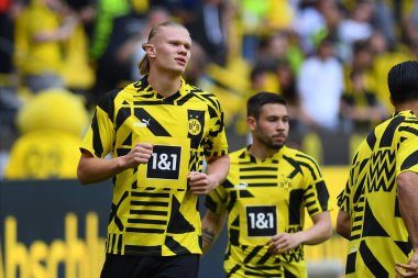 DORTMUND, GERMANY - MAY 14 2022: Erling Haaland. The match of Bundesliga Borussia Dortmund vs Herta Berlin at Signal Iduna Park