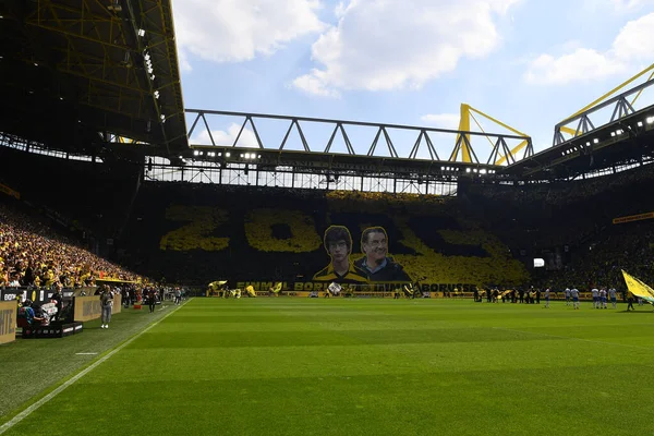 Dortmund Germania Maggio 2022 Prestazione Dei Fan Partita Bundesliga Borussia — Foto Stock