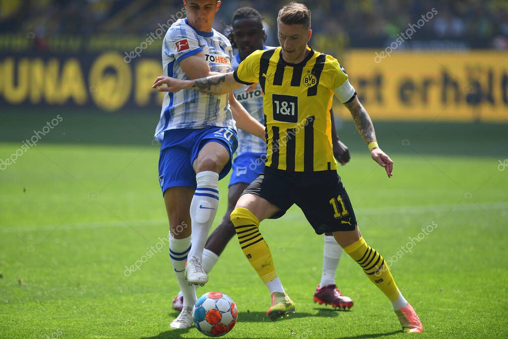 DORTMUND, GERMANY - MAY 14 2022: Marco Reus (captain). The match of Bundesliga Borussia Dortmund vs Hertha Berlin at Signal Iduna Park