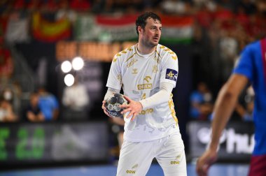 COLOGNE, Almanya - 18 Haziran 2022: 4 Domagoj Duvnjak (c). Yarı final THW Kiel - Barca EHF FİNAL4 Men