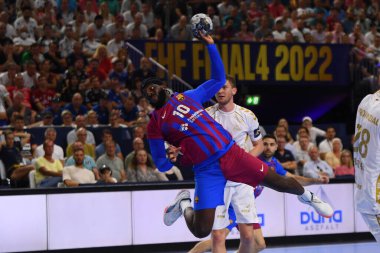 Kolej, Almanya - 18 Haziran, 2022: 18 Bla Janac. Yarı final THW Kiel - Barca EHF FİNAL4 Men