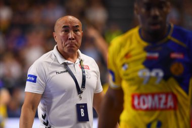 18 Haziran 2022, Talant Dujshebaev 'de, Los Angeles' ta. Yarı final Telekom Veszprem HC Lomza Vive Kielce EHF FINAL4 Men