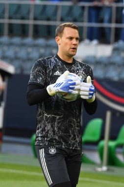 MOENCHENGLADBACH, GERMANY - 13 Haziran 2022: Manuel Neuer UEFA Milletler Ligi 2023 Almanya ile İtalya arasındaki futbol maçı sırasında