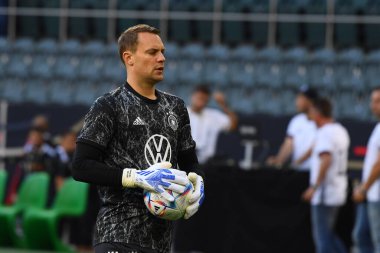MOENCHENGLADBACH, GERMANY - 13 Haziran 2022: Manuel Neuer UEFA Milletler Ligi 2023 Almanya ile İtalya arasındaki futbol maçı sırasında
