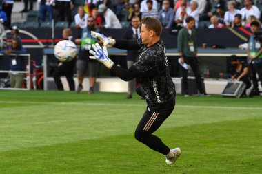 MOENCHENGLADBACH, GERMANY - 13 Haziran 2022: Manuel Neuer UEFA Milletler Ligi 2023 Almanya ile İtalya arasındaki futbol maçı sırasında