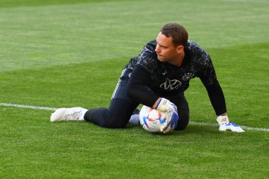 MOENCHENGLADBACH, GERMANY - 13 Haziran 2022: Manuel Neuer UEFA Milletler Ligi 2023 Almanya ile İtalya arasındaki futbol maçı sırasında