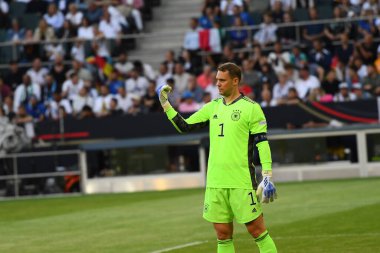 MOENCHENGLADBACH, GERMANY - 13 Haziran 2022: Manuel Neuer UEFA Milletler Ligi 2023 Almanya ile İtalya arasındaki futbol maçı sırasında
