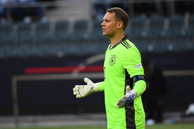 MOENCHENGLADBACH, ALMANY - 14 Haziran 2022: Manuel Neuer (kaptan). UEFA Milletler Ligi 'nin Almanya ile İtalya arasındaki maçı.