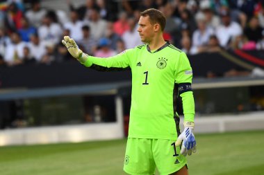 MOENCHENGLADBACH, ALMANY - 14 Haziran 2022: Manuel Neuer (kaptan). UEFA Milletler Ligi 'nin Almanya ile İtalya arasındaki maçı.