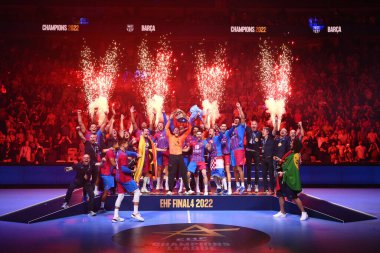 KOLOGNE, GERMANY - 19 Haziran 2022: Barselona, EHF Finali 'nde Barca - Lomza Vive Kielce