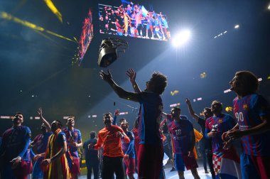 KOLOGNE, GERMANY - 19 Haziran 2022: Barselona, EHF Finali 'nde Barca - Lomza Vive Kielce