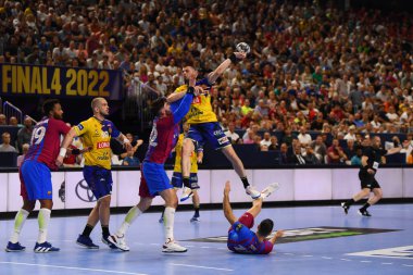 COLOGNE, Almanya - 19 Haziran 2022: 2 Branko Vujovic. EHF FİNAL4 Men Barca - Lomza Vive Kielce