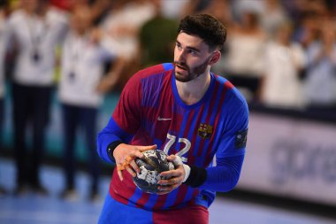 COLOGNE, ALMANY - 19 Haziran 2022: EHF FİNAL4 Men Barca - Lomza Vive Kielce