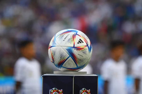 Moenchengladbach Germany June 2022 Official Ball Adidas Football Match Uefa — Stock Photo, Image