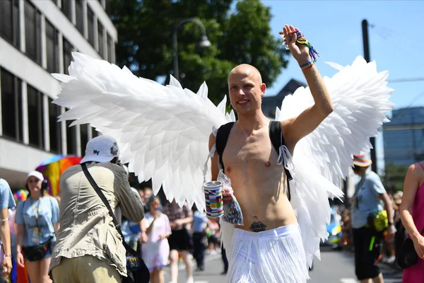 Kologia Niemcy Lipiec 2022 Uczestnik Street Parade Christopher Street Day — Zdjęcie stockowe