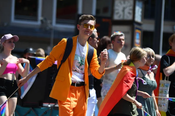 Kologia Niemcy Lipiec 2022 Uczestnik Street Parade Christopher Street Day — Zdjęcie stockowe