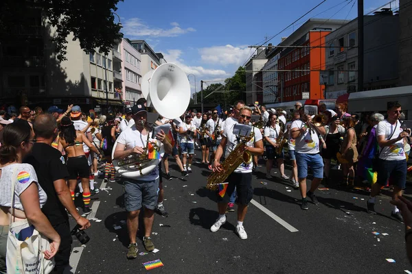 Kologia Niemcy Lipiec 2022 Uczestnik Street Parade Christopher Street Day — Zdjęcie stockowe